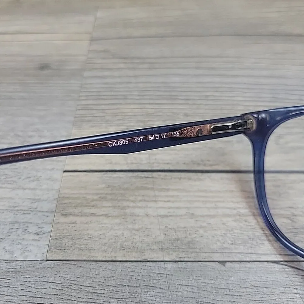 Calvin Klein Jeans CKJ305 437 Eyeglasses Frames Only Full Rim‎ 54-17-135 Blue